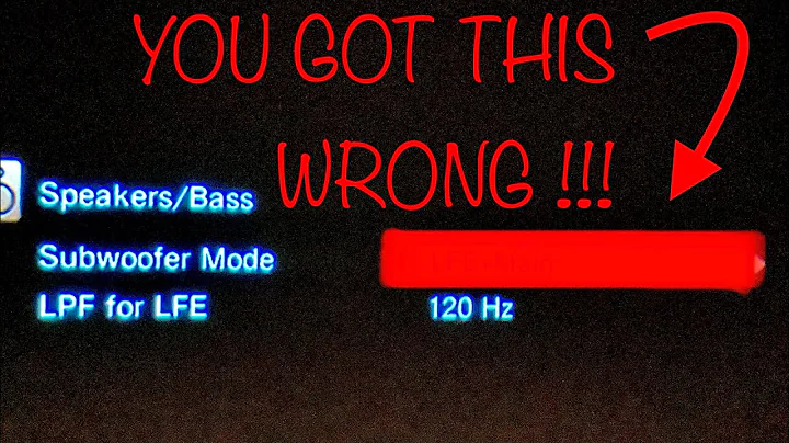 Audyssey Subwoofer LFE+Main Setting People Got Wrong