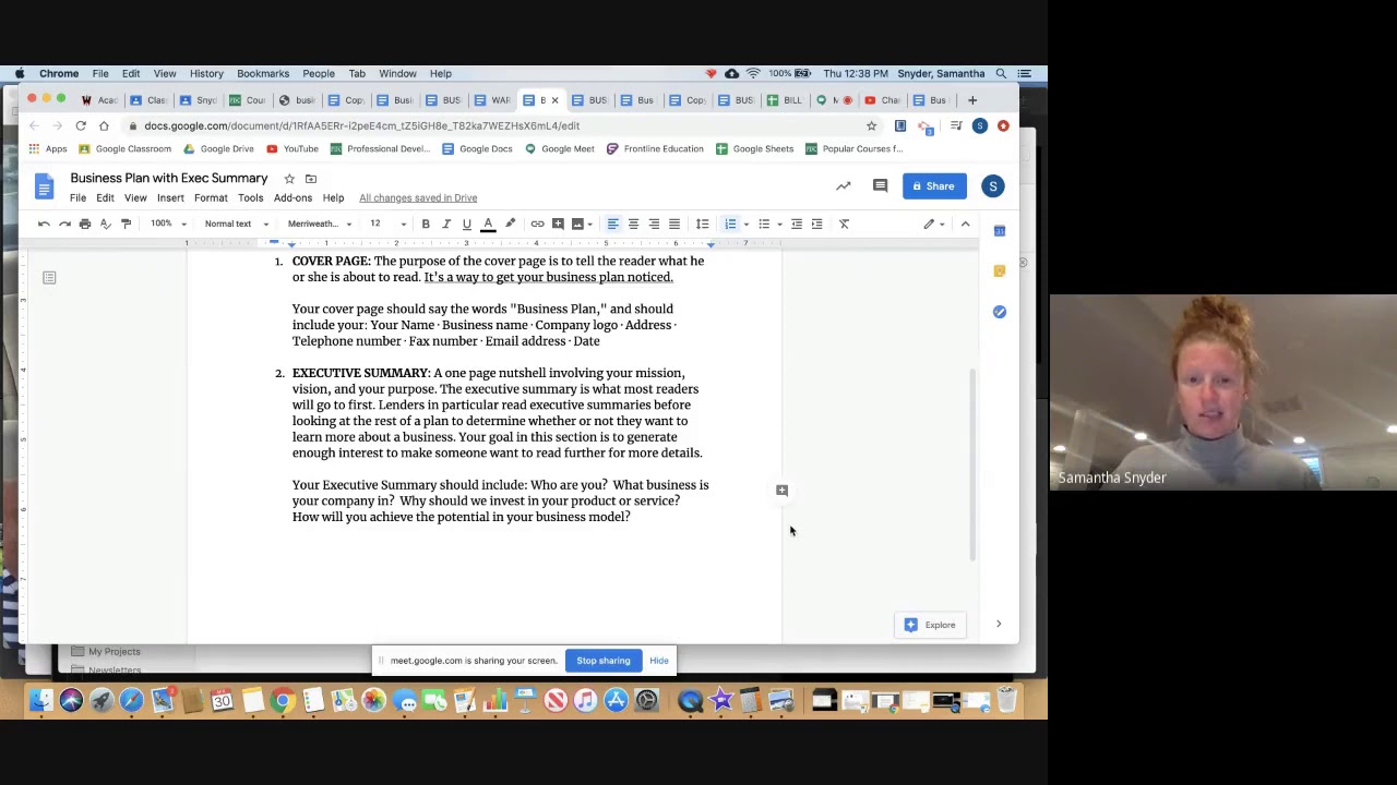 SBO Business Plan and Exec Summary