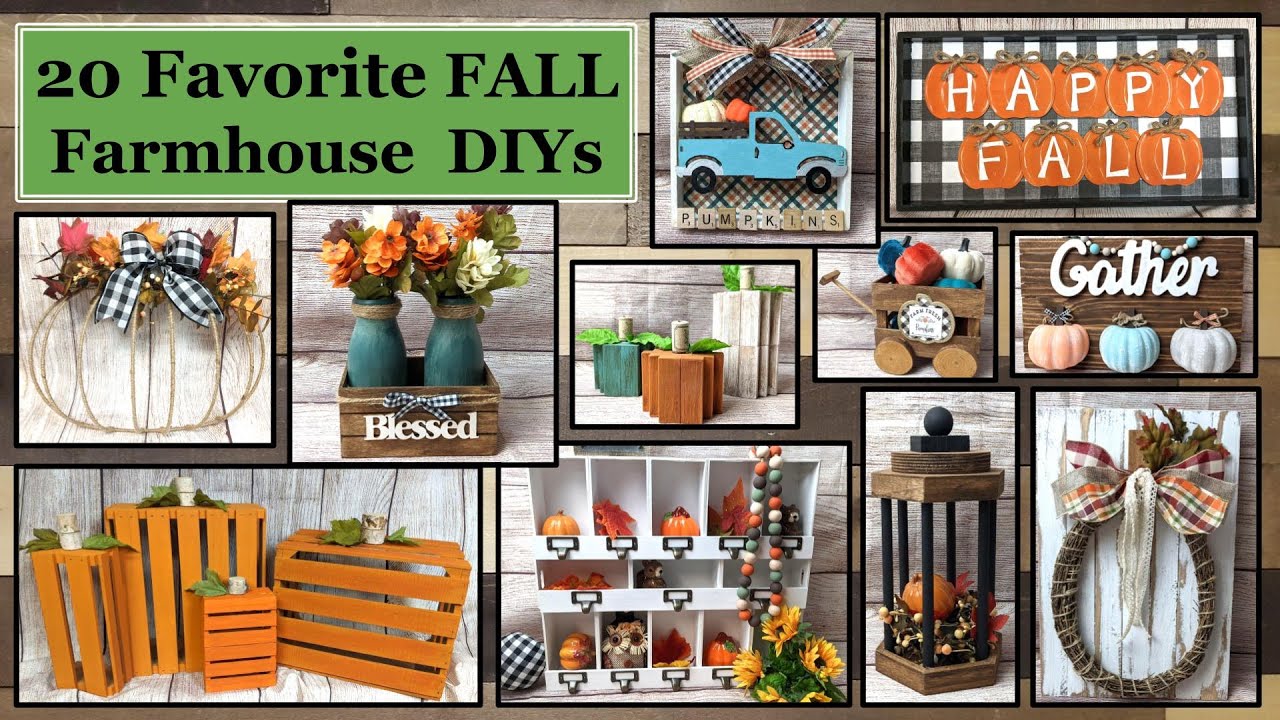 🍁20 FAVORITE BUDGET FALL FARMHOUSE DECOR DIYS DOLLAR TREE DIY