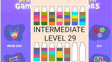 brain games water sort intermediate level 29 solution walkthrough gameplay| water Sort puzzle