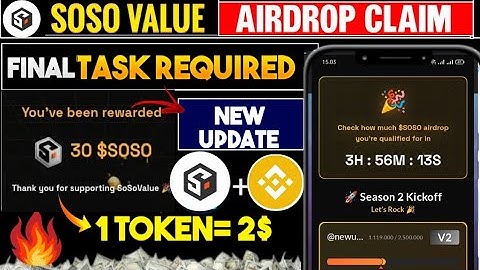 sosovalue airdrop season 2 update today | sosovalue airdrop claim | sosovalue airdrop wallet connect