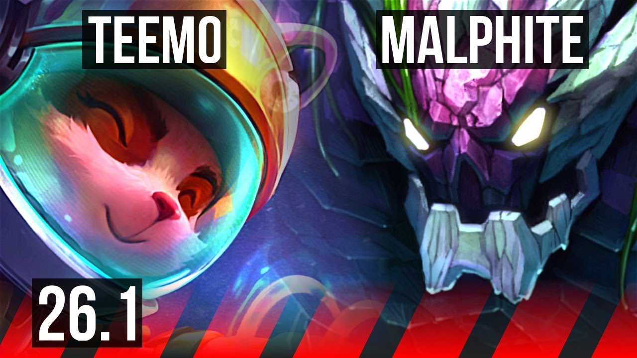 TEEMO vs MALPHITE (TOP) | Fleet Footwork | EUW Master | 26.1
