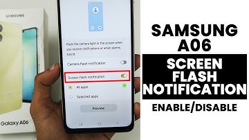 Enable Screen Flash Notification In Samsung A06 | Notification Settings