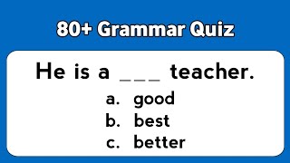 Grammar Quiz। 80+ English Grammar Questions। English Grammar Test
