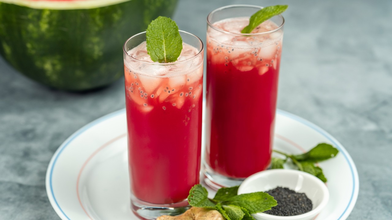 Watermelon Basil Cooler | Refreshing Watermelon Beverage | Refreshing Summer Drink Recipe