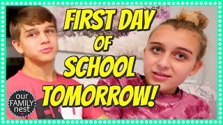 GETTING READY FOR THE FIRST DAY OF SCHOOL || NIGHT ROUTINE