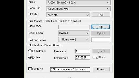 Autocad Quick Multi Plot by Autolisp - Lisp in bản vẽ hàng loạt với block trong model và layout