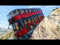 BeamNG.drive | School Bus on Dangerous Cliff Roads | 😱 Extreme Crash Test |#68