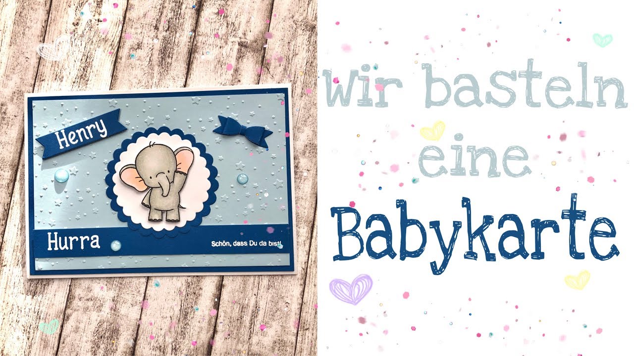 Babykarte Karte Zur Geburt Basteln Youtube