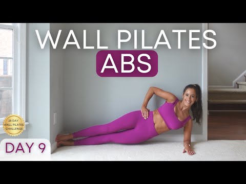 28 Day Wall Pilates Challenge- Day 5 & 17 Wall Pilates Ab Workout