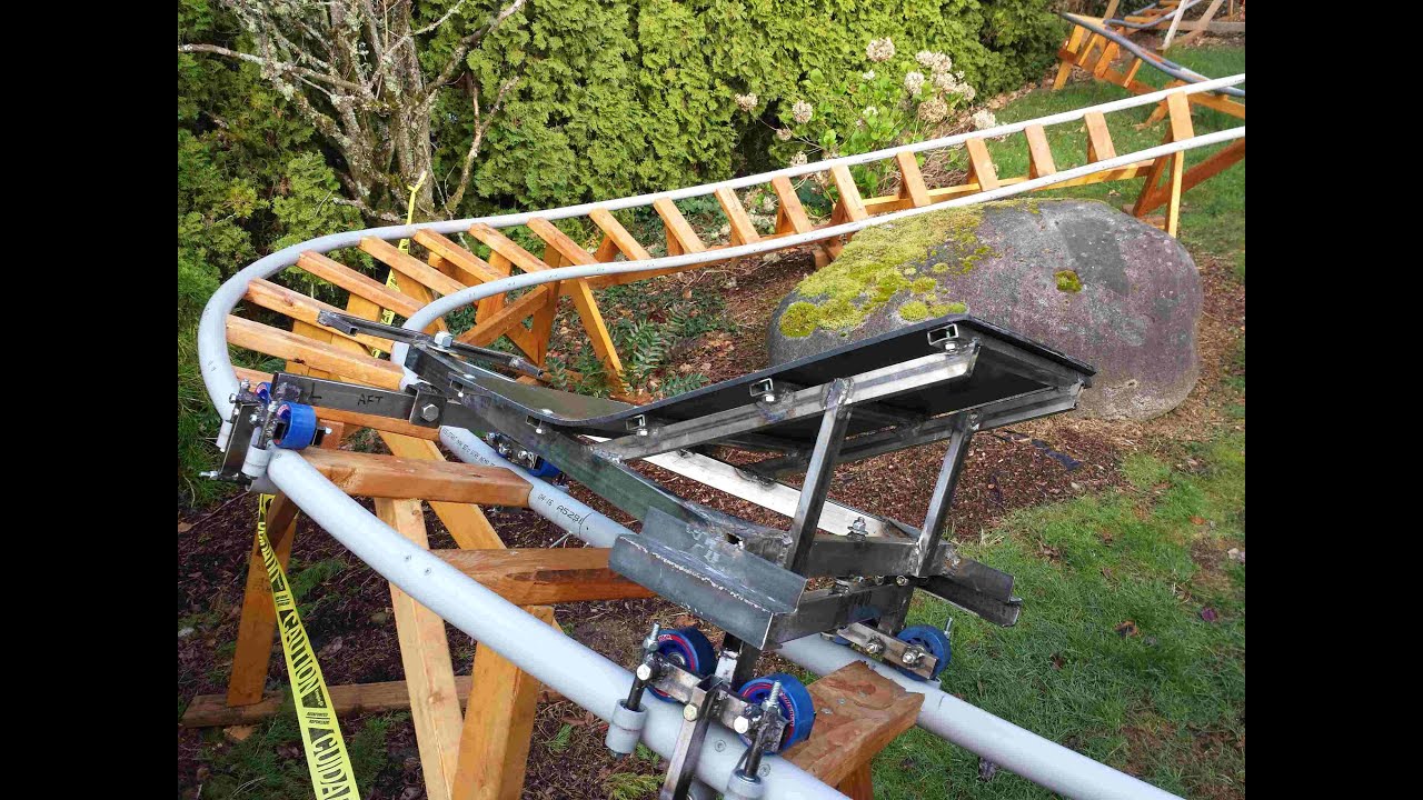 Backyard Roller Coaster BYRCv 08 R&D of Bogey Style 3D Cart YouTube