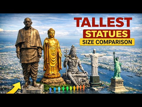 The Tallest Statues in the World (3D Comparison)