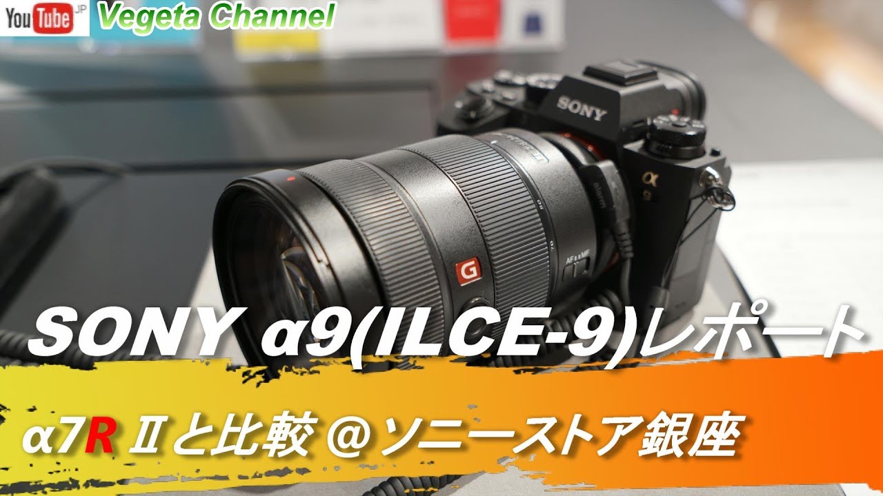 SONY α9(ILCE-9)レポート α7RⅡと比較 @ソニーストア銀座 - YouTube