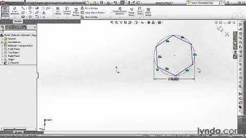 19 Sketching polygons from the Course SolidWorks 2012 Essential Training