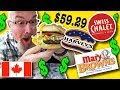 Letting The Person in Front of Me DECIDE What I Eat for 24 HOURS! CANADIAN EDITION