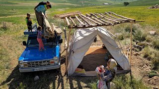 Building Our Shelter: Unity and Resourcefulness at Its Best! 🏗️🌟'