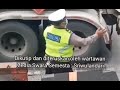 Ekspresi Petugas Kepolisian Unit Lantas Sunggal Poldasu, Perlu diapresiasi Semangatnya