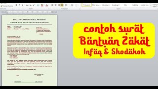 #RADJANET || surat permohonan bantuan zakat infaq dan shodaqoh