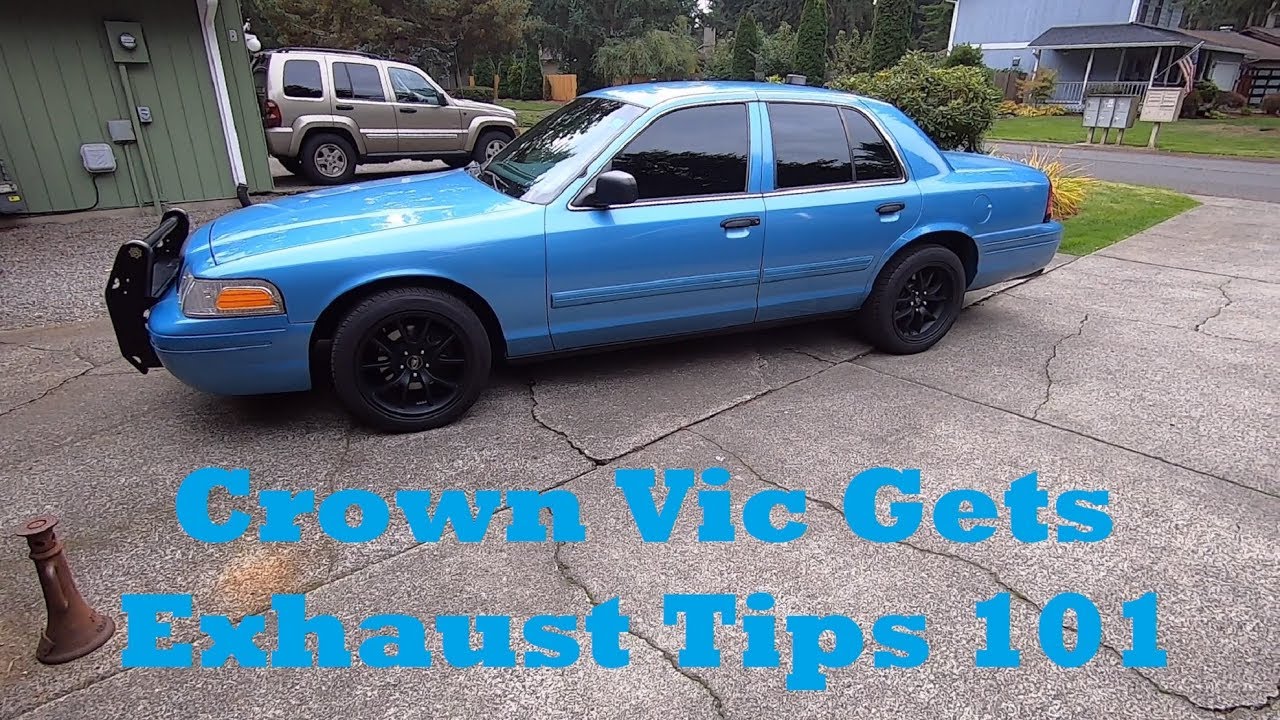 Crown Vic with 3.5 X 18 inch exhaust tips VS stock turn downs Sound