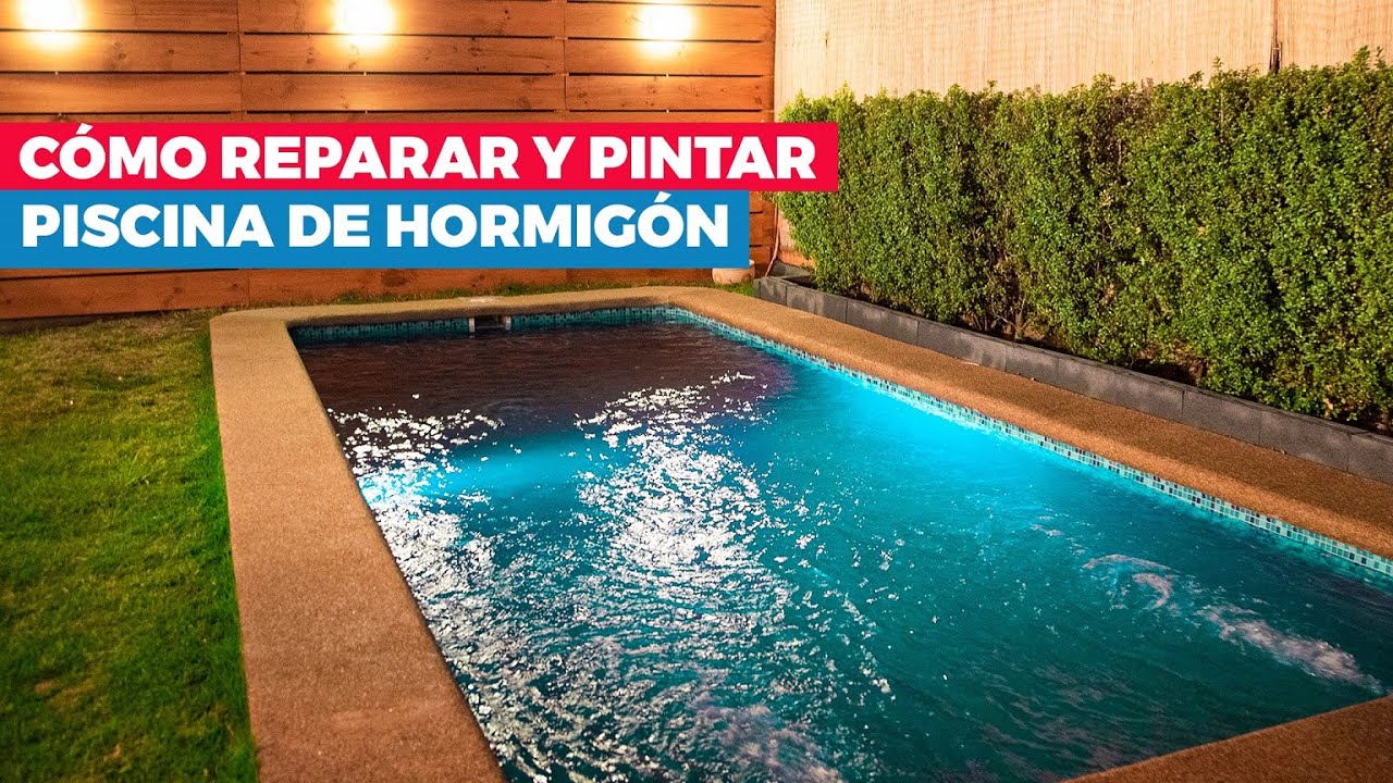 Cómo reparar y pintar una piscina de hormigón - YouTube