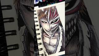 Proses menggambar Kurosaki Ichigo Hollow mode | Bleach#gambar #seni #bleach #art #feedshorts