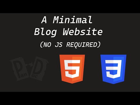 Make your own "minimalist" blog website with HTML, CSS and Pandoc