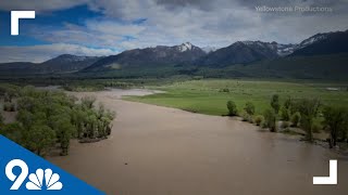 Aerials show extent of Yellowstone River flooding