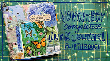 November Completed Junk Journal Flip Through