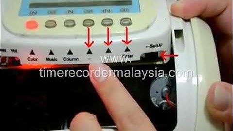 How to setup MOA Time Recorder Video