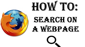 How To Search For A Specific Word On A Web Page - Firefox