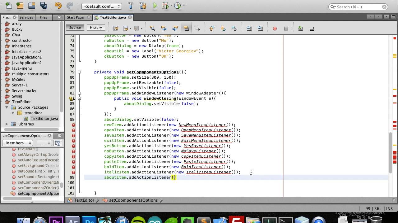 Java TextEditor v1.0 - YouTube