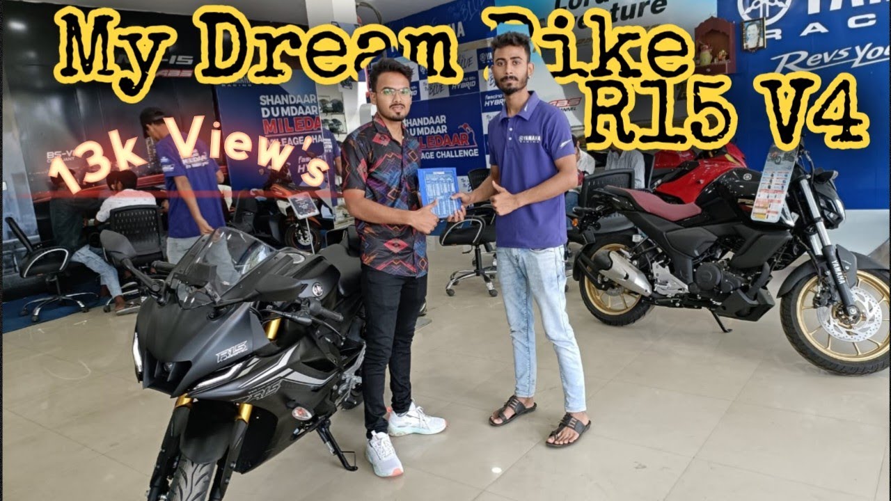 Taking Delivery of My Dream Bike Yamaha R15 V4 Dark Knight !!