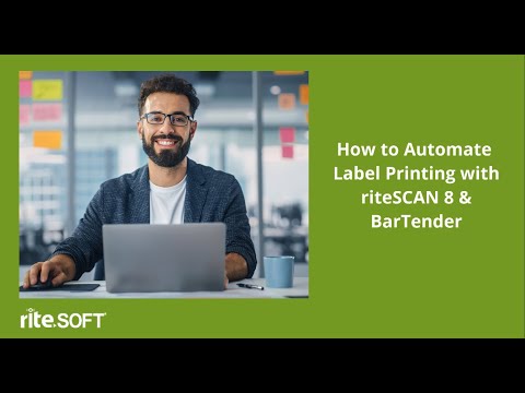 How to Automate Label Printing with riteSCAN 8 and BarTender - YouTube