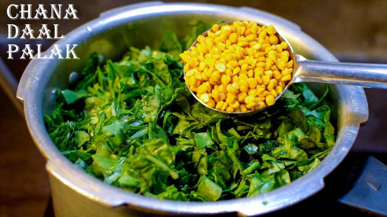 पालक चना दाल |Punjabi Dal Palak  | Palak Chana Dal | Spinach Split Pea Dal