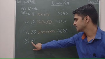 Class 5th Conversion of Numbers into Roman Numerals