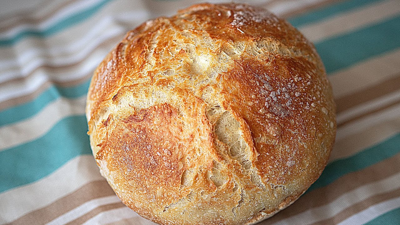 4 Zutaten! Brot ohne Kneten! Jeder kann dieses hausgemachte Brot backen!