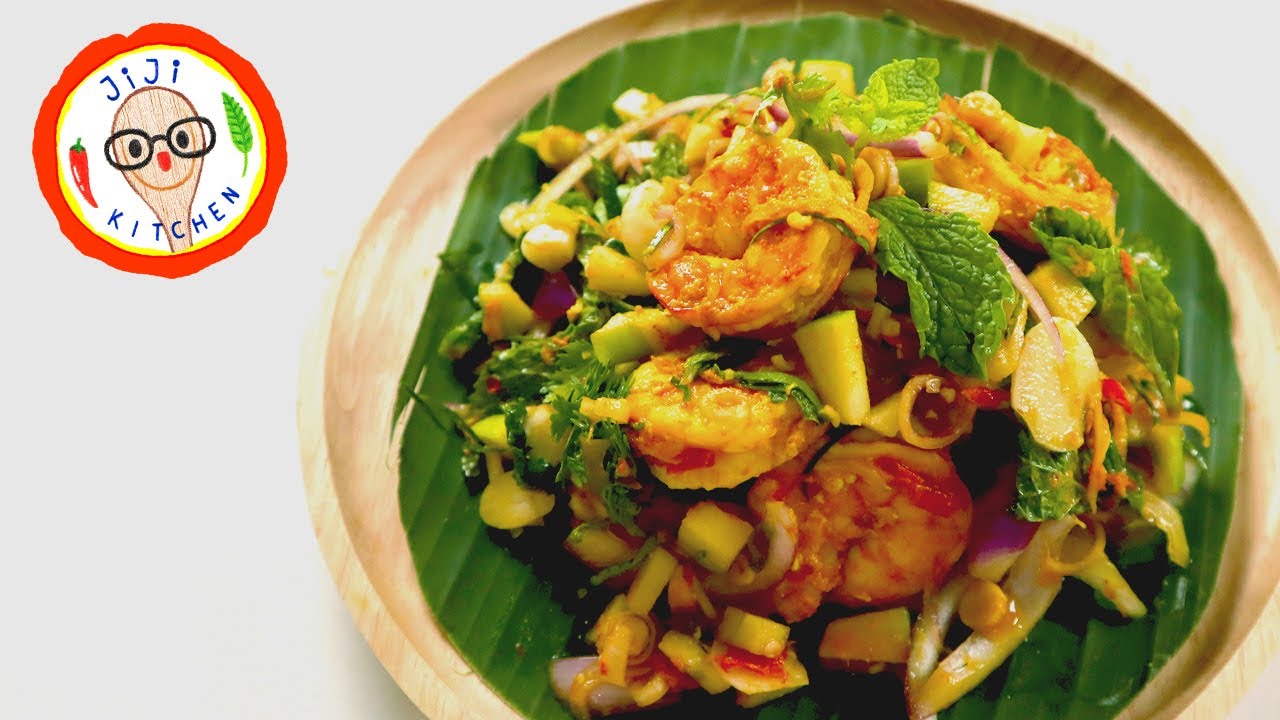 Pla Goong (Herbal Spicy Shrimp Salad) [Anti-Inflammatory], พล่ากุ้ง ง่ายๆสุดจี๊ด