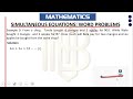 Simultaneous Equations Word Problems