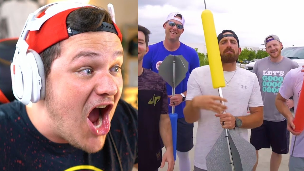 Giant Darts Battle | Dude Perfect - Reaction