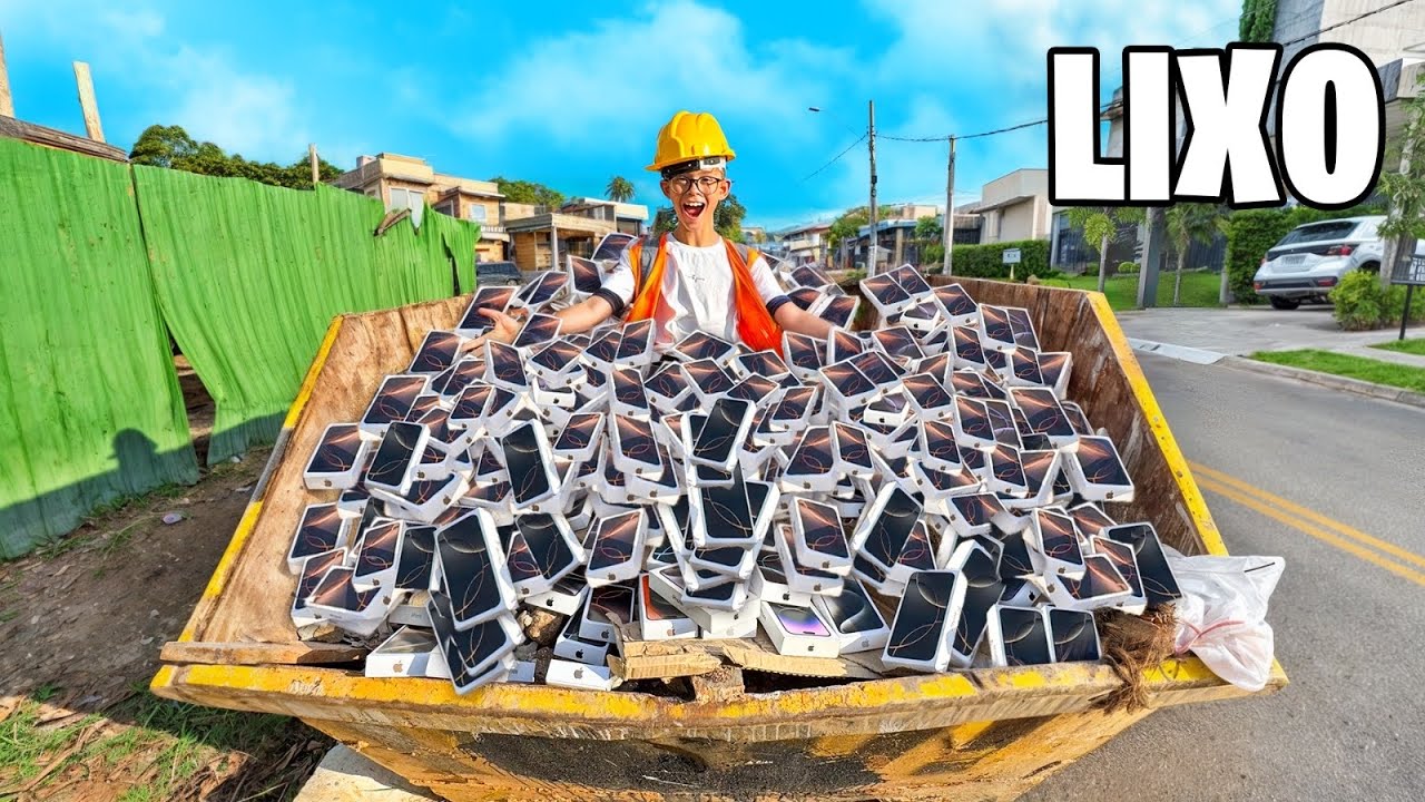 ACHAMOS MUITOS IPHONES NESTE LIXO DE ELETRONICO ABANDONADO