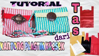 Tutorial | tas dari kantong plastik kresek | easy diy |