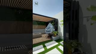 تنسيق سطح قبل وبعد التصميم تنسيقات الحدائق المنزلية جدة عشب صناعى تركيب مظلات الرياض صور حديقة مودرن