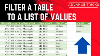 Filtering a Table to a Dynamic List of Values using Power Query and Power BI #supertricks
