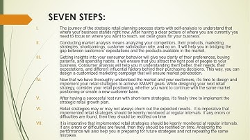 Retail Management   Assignment #3 Prelim