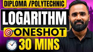 Logarithm|Oneshot|Mathematics|Diploma|Polytechnic|Pradeep Giri Sir
