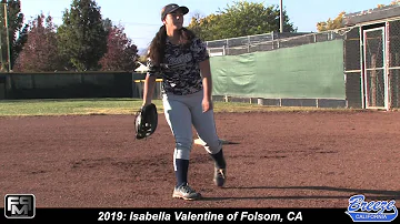 2019 Isabella Valentine First Base Softball Skills Video