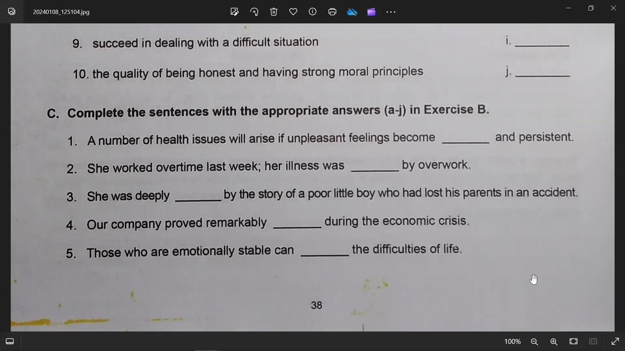 Grade 12 English Unit 4 Comprehension