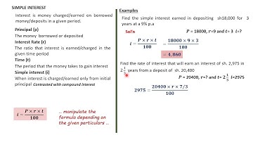 COMMERCIAL ARITHMETIC II |SIMPLE INTEREST| WORKED EXAMLES
