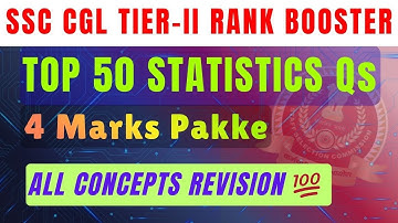 SSC CGL Tier-2 STATISTICS 🔥 | Top 50 MUST-DO Questions | Rank Booster Series |CGL TIER 2|APTIMATHS