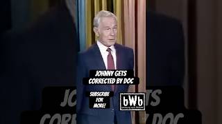 Johnny Carson Gets Corrected By Doc During The Tonight Show Monologue #shorts #comedy #funny #clips